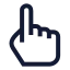 Touch icon with stroke sharp style