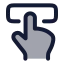 Touchinteraction icon with duotone rounded style