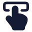 Touchinteraction icon with solid rounded style