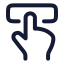 Touchinteraction icon with stroke rounded style