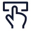Touchinteraction icon with stroke sharp style