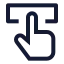 Touchinteraction icon with stroke sharp style
