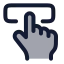 Touchinteraction icon with duotone rounded style