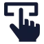 Touchinteraction icon with solid sharp style