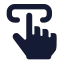 Touchinteraction icon with solid standard style