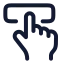 Touchinteraction icon with stroke rounded style