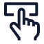 Touchinteraction icon with stroke sharp style
