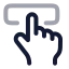Touchinteraction icon with twotone rounded style
