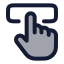 Touchinteraction icon with duotone rounded style