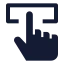 Touchinteraction icon with solid sharp style
