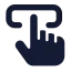 Touchinteraction icon with solid standard style