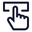 Touchinteraction icon with stroke sharp style