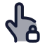 Touchlocked icon with duotone rounded style