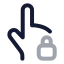 Touchlocked icon with twotone rounded style