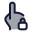 Touchlocked icon with duotone rounded style