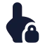 Touchlocked icon with solid rounded style