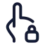 Touchlocked icon with stroke rounded style