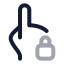 Touchlocked icon with twotone rounded style