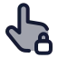 Touchlocked icon with duotone rounded style
