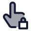 Touchlocked icon with duotone standard style