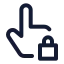 Touchlocked icon with stroke standard style