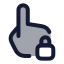 Touchlocked icon with duotone rounded style