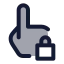 Touchlocked icon with duotone standard style
