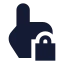Touchlocked icon with solid sharp style