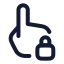 Touchlocked icon with stroke rounded style