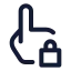 Touchlocked icon with stroke standard style