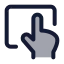 Touchpad icon with duotone standard style