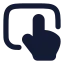 Touchpad icon with solid rounded style