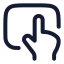 Touchpad icon with stroke rounded style