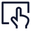 Touchpad icon with stroke sharp style