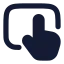 Touchpad icon with solid rounded style