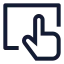 Touchpad icon with stroke sharp style