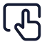 Touchpad icon with stroke standard style