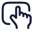 Touchpad icon with stroke rounded style