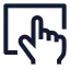 Touchpad icon with stroke sharp style