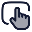 Touchpad icon with duotone rounded style