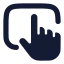 Touchpad icon with solid rounded style