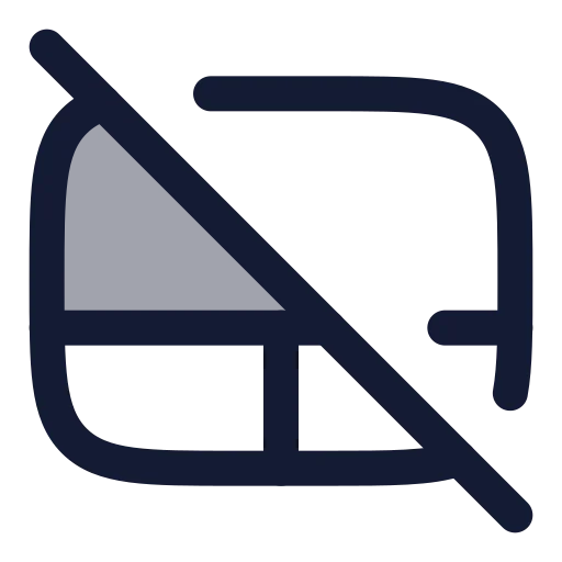 Touchpad Off Icon in Duotone Rounded style