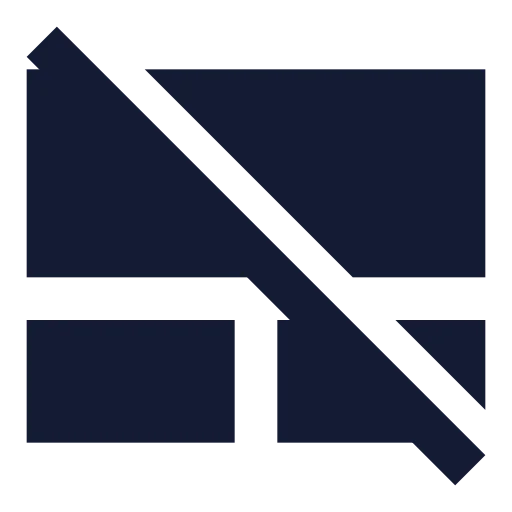 Touchpad Off Icon in Solid Sharp style