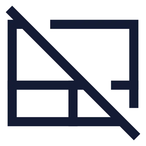 Touchpad Off Icon in Stroke Sharp style