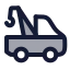 Towtruck icon with duotone rounded style