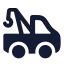 Towtruck icon with solid rounded style