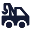 Towtruck icon with solid sharp style