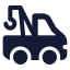 Towtruck icon with solid standard style