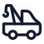Towtruck icon with stroke rounded style