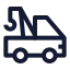 Towtruck icon with stroke sharp style